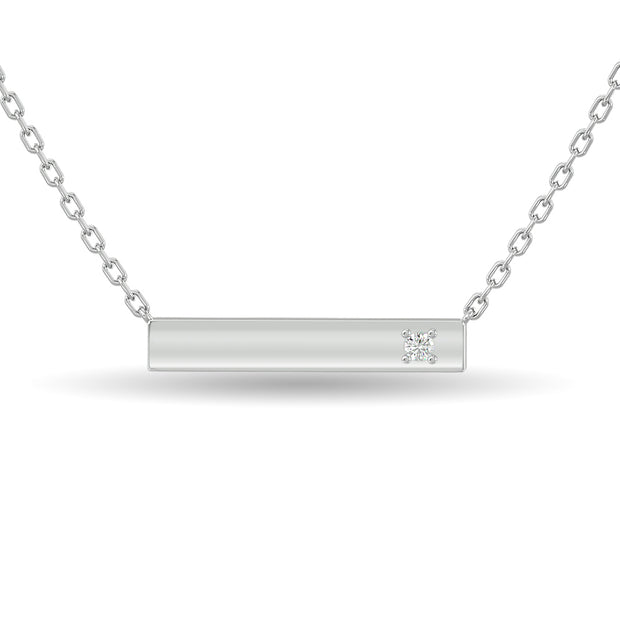 Diamond Bar Necklace 1/20 Ct.tw in Sterling Silver