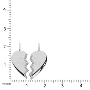 Diamond Best Friend Pendant 1/10 Ct.tw in Sterling Silver