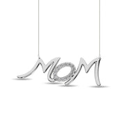 Diamond 1/20 Ct.tw  Mom Necklace in Sterling Silver