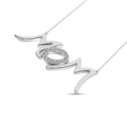 Diamond 1/20 Ct.tw  Mom Necklace in Sterling Silver