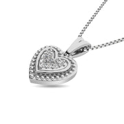 Diamond 1/20 Ct.tw Heart Pendant in Sterling Silver