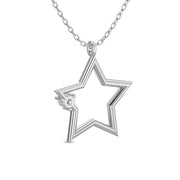 Diamond 1/20 Ct.tw Star Pendant in Sterling Silver