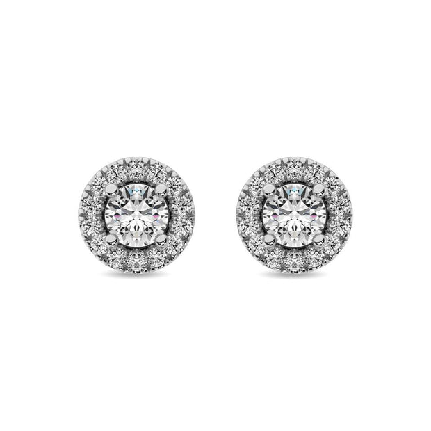 Diamond 1/3 Ct.tw Round Cut Fashion Earrings in 10K White Gold