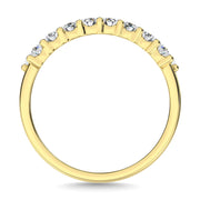 14K Yellow Gold 1/2 Ct.Tw. Diamond and 2 Row Fashion Ring