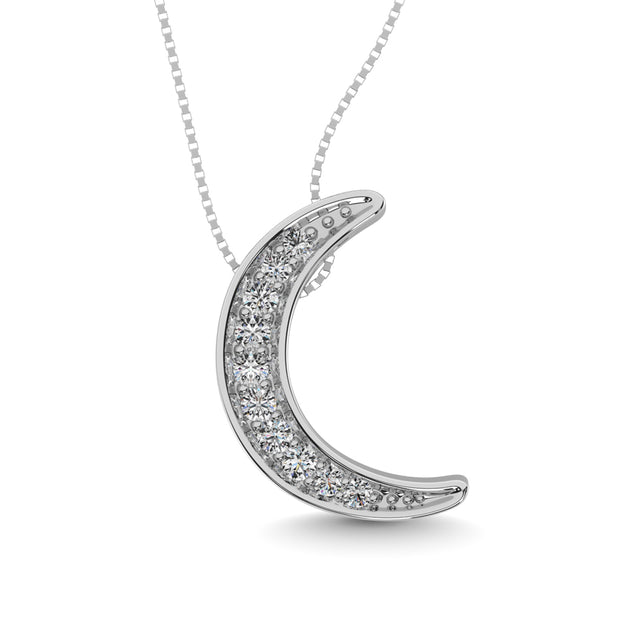 Diamond 1/10 Ct.tw Fashion Pendant in Sterling Silver