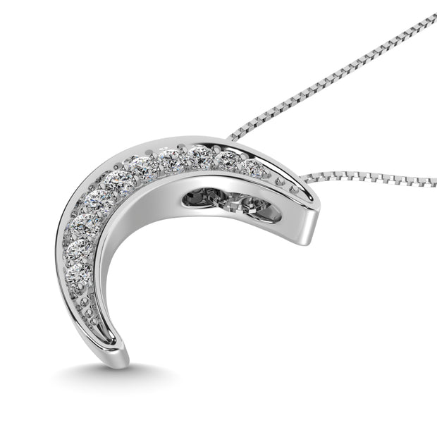 Diamond 1/10 Ct.tw Fashion Pendant in Sterling Silver