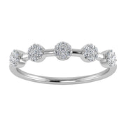 Diamond 1/6 Ct.Tw. Cluster Fashion Ring in 10K White Gold
