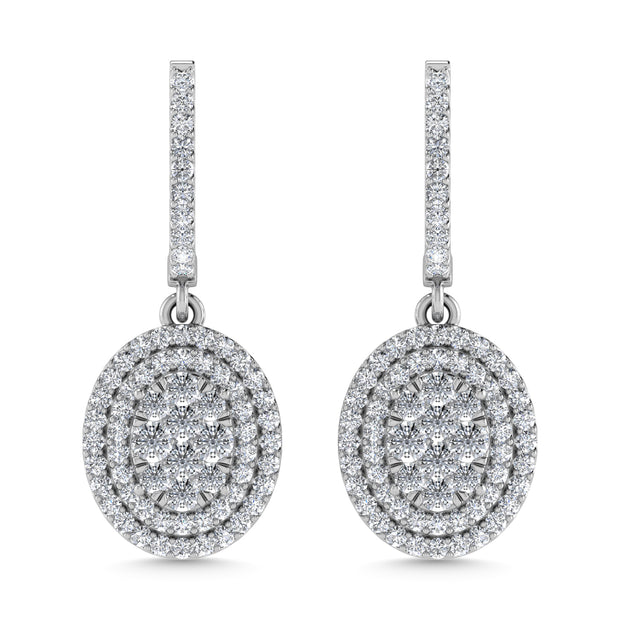 Diamond 1 Ct.Tw. Dangler Earrings in 14K White Gold