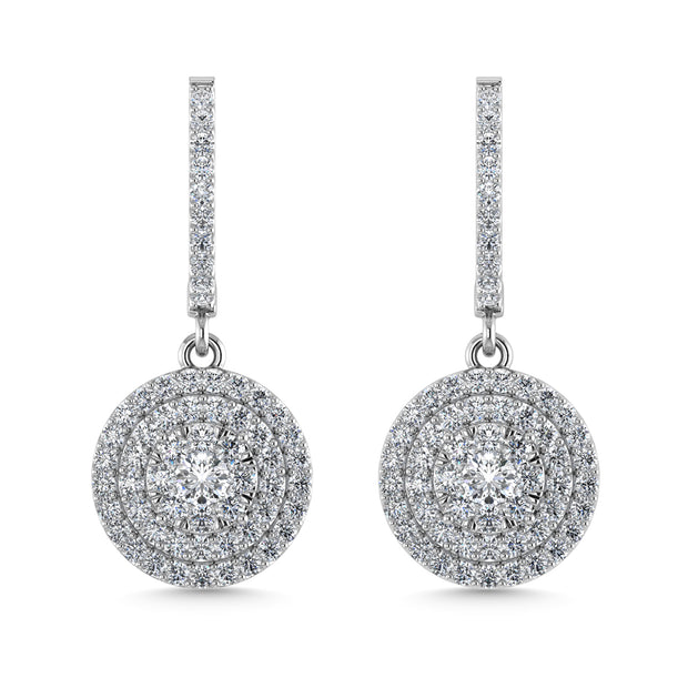 Diamond 1 Ct.Tw. Dangler Earrings in 14K White Gold