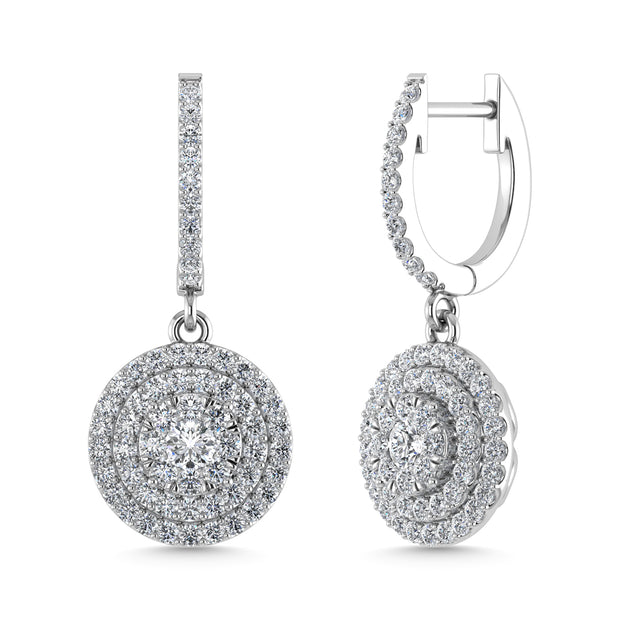 Diamond 1 Ct.Tw. Dangler Earrings in 14K White Gold