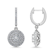 Diamond 1 Ct.Tw. Dangler Earrings in 14K White Gold