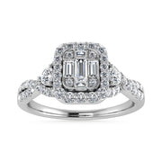 Diamond 3/8 Ct.Tw. Engagement Ring in 14K White Gold