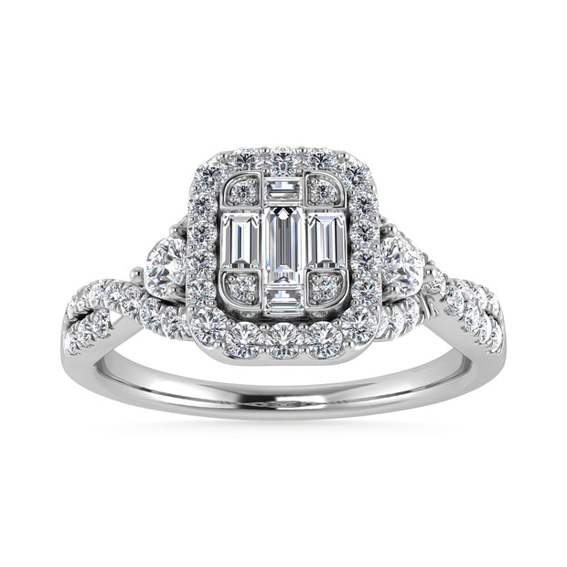 Diamond 3/8 Ct.Tw. Engagement Ring in 14K White Gold