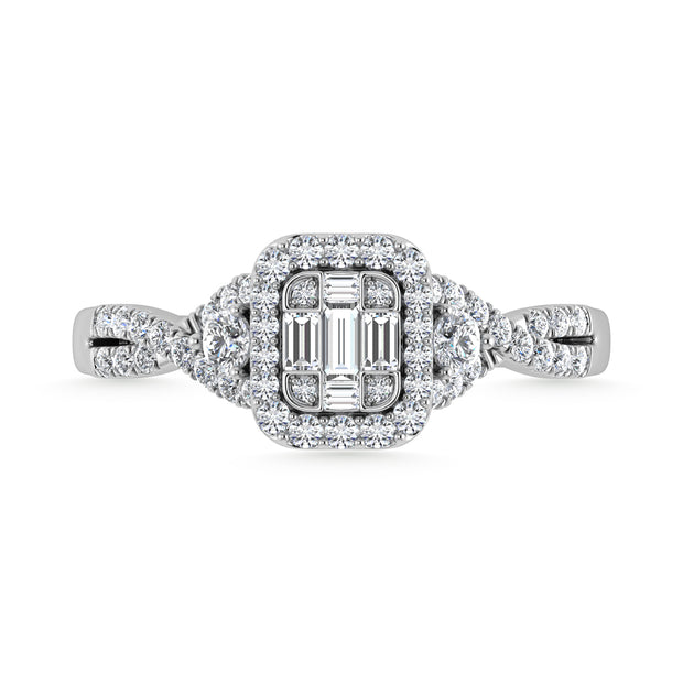 Diamond 3/8 Ct.Tw. Engagement Ring in 14K White Gold