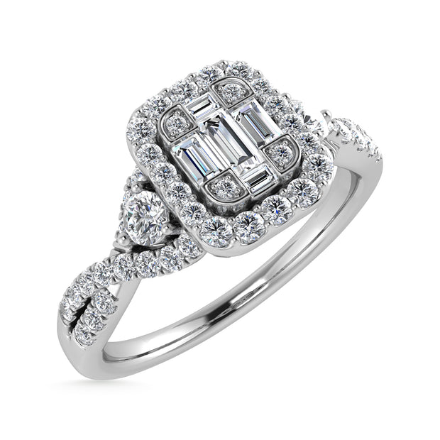 Diamond 3/8 Ct.Tw. Engagement Ring in 14K White Gold