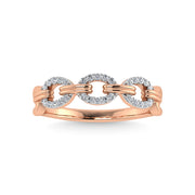 10K Two Tone Diamond 1/8 Ct.Tw. Fashion Ring