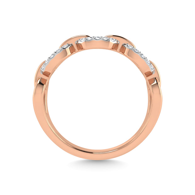 10K Two Tone Diamond 1/8 Ct.Tw. Fashion Ring