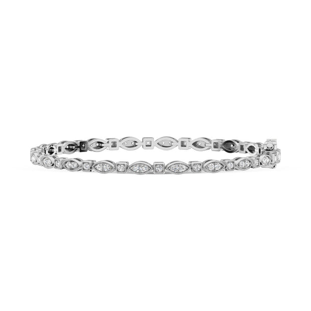 10K White Gold Diamond 1 Ct.Tw. Fashion Bracelet