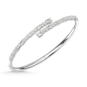 14K White Gold Diamond 2 5/8 Ct.Tw. Fashion Bangle