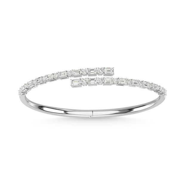 14K White Gold Diamond 3 Ct.Tw. Fashion Bangle