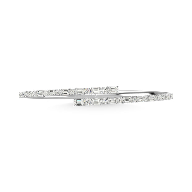 14K White Gold Diamond 3 Ct.Tw. Fashion Bangle