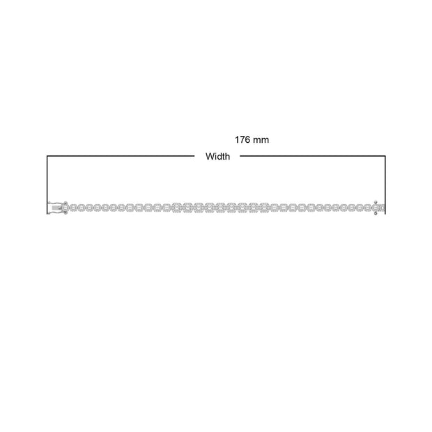 14K White Gold Diamond 2 1/3 Ct.Tw. Fashion Bracelet