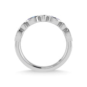 14K White Gold Blue Sapphire 1/2 Ct.Tw. Stackable Band