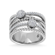 14K White Gold Diamond 1/2 Ct.Tw Stackable Ring