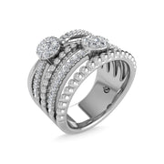 14K White Gold Diamond 1/2 Ct.Tw Stackable Ring