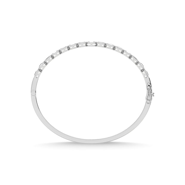 14K White Gold Diamond 1 5/8 Ct.Tw. Fashion Bangle