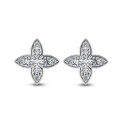 14K White Gold Diamond 3/4 Ct.Tw. Fashion Earrings