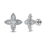 14K White Gold Diamond 3/4 Ct.Tw. Fashion Earrings