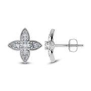 14K White Gold Diamond 3/4 Ct.Tw. Fashion Earrings
