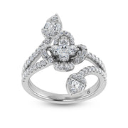 14K White Gold Diamond 7/8 Ct.Tw. Fashion Ring