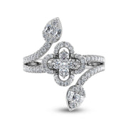 14K White Gold Diamond 7/8 Ct.Tw. Fashion Ring