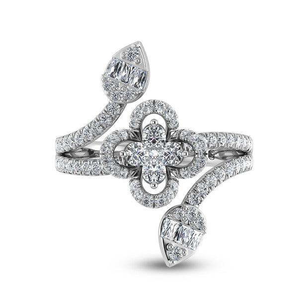 14K White Gold Diamond 7/8 Ct.Tw. Fashion Ring