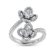 14K White Gold Diamond 1 Ct.Tw. Fashion Ring
