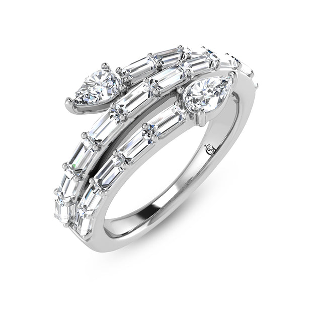 14K White Gold Diamond 7/8 Ct.Tw. Fashion Ring