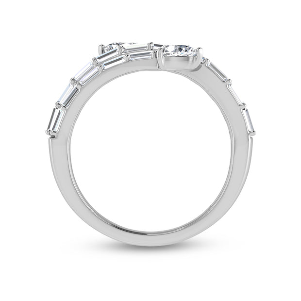 14K White Gold Diamond 7/8 Ct.Tw. Fashion Ring