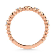 14K Rose Gold Diamond 1/5 Ct.Tw. Stackable Band