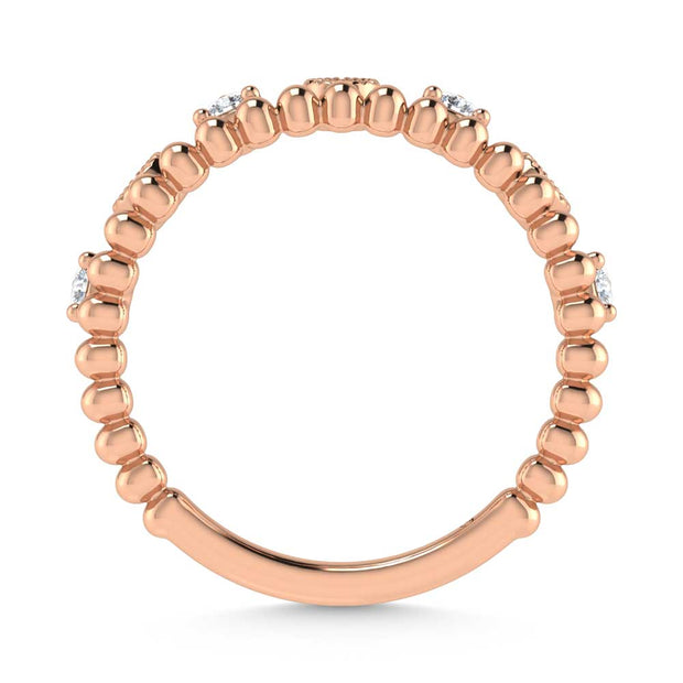 14K Rose Gold Diamond 1/5 Ct.Tw. Stackable Band