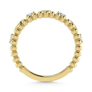 14K Yellow Gold Diamond 1/5 Ct.Tw. Stackable Band