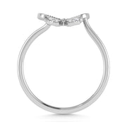 14K White Gold 1/10 Ct.Tw. Diamond Butterfly Ring