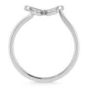 14K White Gold Diamond 1/10 Ct.Tw. Butterfly Ring