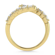 14K Yellow Gold Diamond 1 7/8 Ct.Tw. Bypass Ring