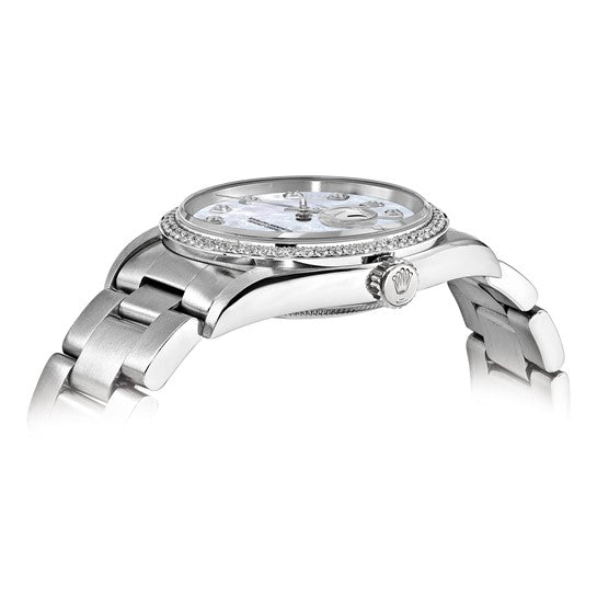 Pre-owned Rolex Men's Diamond MOP Watch