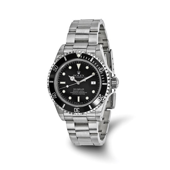 Copy of Pre-owned Rolex Stainless steel 18KW Bezel Men's Men's Diamond Black Watch