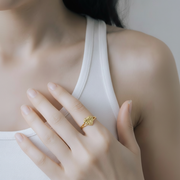 10K NUGGET HEART RING