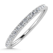 14K White Gold Lab Grown Diamond 1/6 Ct.Tw. IGI Certified Wedding Band