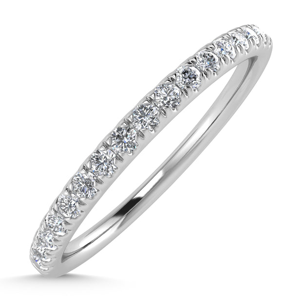 14K White Gold Lab Grown Diamond 1/6 Ct.Tw. IGI Certified Wedding Band
